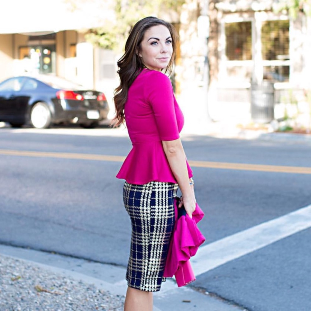 Modbod Peplum Pink Top
